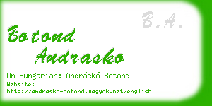 botond andrasko business card