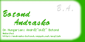 botond andrasko business card